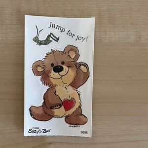 Suzy’s Zoo Bear with Heart Sticker